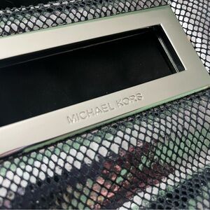 Michael Kors Metallic Snakeskin Clutch